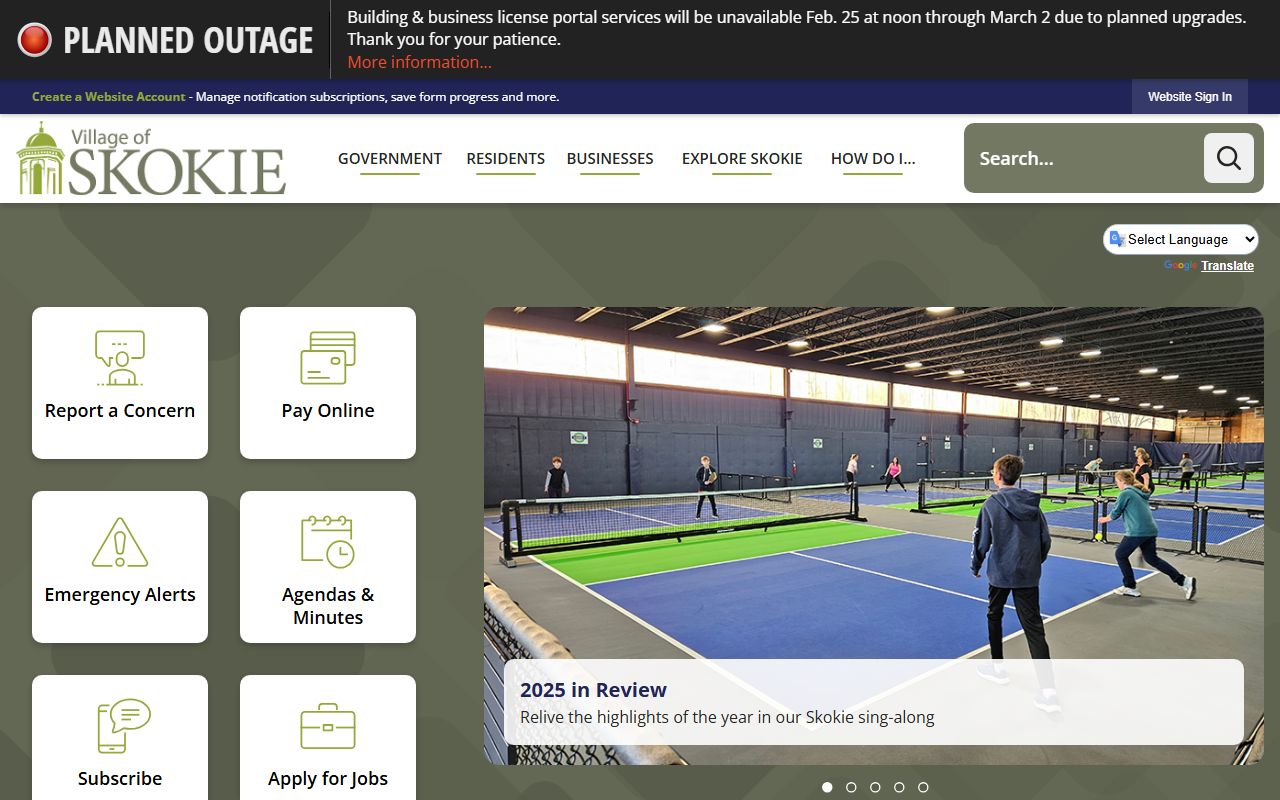 Skokie court docket village homepage municipal court ordinance violations